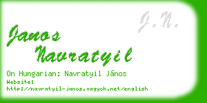 janos navratyil business card