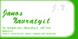 janos navratyil business card